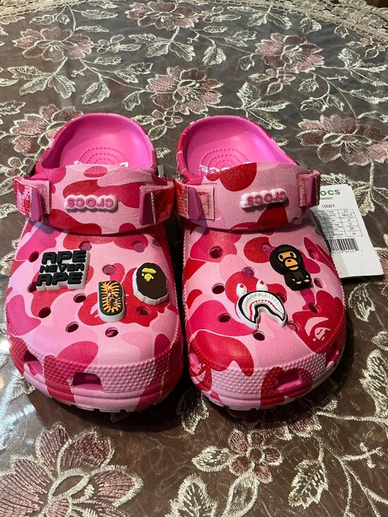 CROCS Other - Pink camo Crocs x Bape